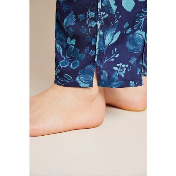 NEW Anthropologie Jamie Blue Floral Pull-On Pajama Sleep Lounge Pants Plus 2X - Picture 4 of 8